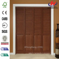 24 in. x 80 in. 3 in. Louver/Panel Dark Teak Composite Interior Closet Bi-fold Door